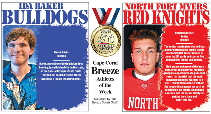 Athletes of the Week | Sept. 26 | James Marks & Christian Weber